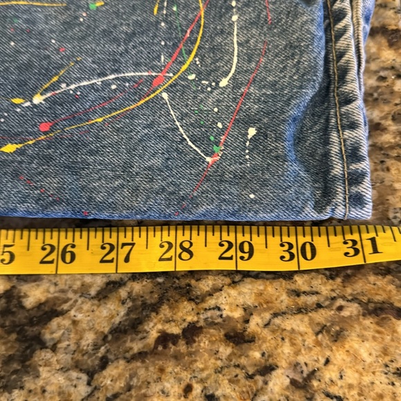 Vintage Code Bleu Splatter Paint High Rise Jeans - Picture 6 of 6